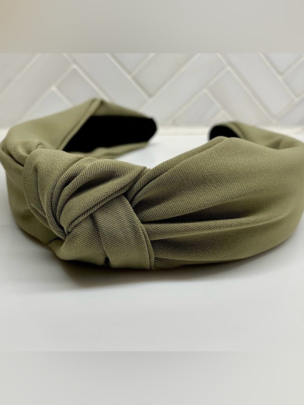 Olive Green Knotted Headband